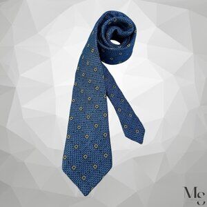 SUITSUPPLY Blue Floral Men’s Silk Blend Necktie Made In Italy 58" X 3.4" EX COND